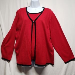 Sag Harbor Woman 1X Layered Look L/S Sweater